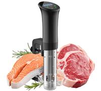 OUSFOT Sous Vide Roner Cucina, 0,1°C Controllo preciso della temperatura, Cottura Bassa Temperatura, Circolazione Dell'acqua 3D Con Ricette, Adatto a una Dieta Sana e Povera di Grassi,Nera