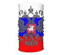 OUSHENGMAOYI Fasce per La Testa All'Aperto Fascia Scaldacollo Versatile Multiuso Fascia Ghetta per Collo Copertura per Il Viso Sciarpa Tubolare Bandiera Russa Stemma Russo