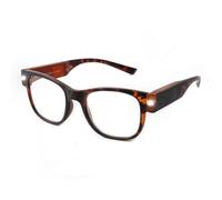 OuShiun Occhiali da Lettura con Luci LED Occhiali Intelligenti Ricaricabili per Lavoro Hobby Lettura per Uomo Donna Anziani (Tartaruga,2.5X)