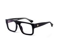 OuShiun Occhiali da lettura filtro luce blu occhiali da lettura quadrate frame reader anti-glare sport occhiali da computer, nero lucido 0.0