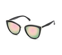 OuShiun Occhiali da sole retrò Cat Eye Occhiali da sole oversize da donna alla moda Cat Eye stile classico Protezione UV, Rosa