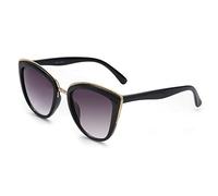 OuShiun Occhiali da sole retrò Cat Eye Occhiali da sole oversize da donna alla moda Cat Eye stile classico Protezione UV, Nero