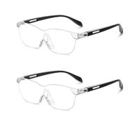 OuShiun Occhiali lenti d'ingrandimento per il lavoro chiuso, il tempo libero, la lettura, l'elettricista, i gioiellieri, il cucito, la riparazione e gli anziani (confezione da 2 nero)