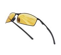 OuShiun Occhiali sportivi da uomo polarizzati occhiali da sole per esterni telaio in metallo protezione UV guida pesca ciclismo corsa occhiali (Giallo, visione notturna)
