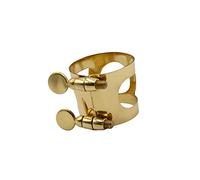 OUSIKA Accessori for sassofono 1PC Bocchino for sassofono contralto/tenore Legatura Bocchino for sassofono in metallo con doppie viti Colore oro/argento Bocchini (Color : Gold for Alto)