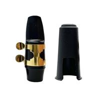 OUSIKA Accessorio for strumento for sassofono Set di bocchini for sassofono bemolle acuto B con accessori for clip in metallo con cappuccio for bocchino ad ancia Bocchini (Color : Gold)