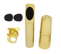 OUSIKA Accessorio for strumento for sassofono Set di bocchini in metallo for sassofono tenore con clip for bocchino e accessori for strumenti con cuscinetto for denti Bocchini (Color : 7C)