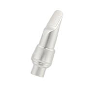 OUSIKA Accessorio for strumento sassofono Bocchino for sassofono contralto/tenore/acuto Bocchino in metallo con superficie placcata in argento Bocchino for performance sax Bocchini (Color : Tenor)