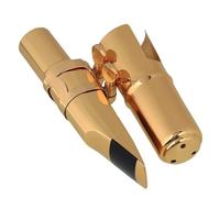 OUSIKA Accessorio for strumento sassofono Bocchino for sassofono tenore B-flat con kit di clip for tappo Set bocchino for sax in ottone nichelato Bocchini (Color : Gold)