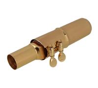 OUSIKA Accessorio for strumento sassofono Kit bocchino for sassofono tenore E-flat con clip for cappuccio Parti for bocchino for sax in ottone placcato argento/oro Bocchini (Color : Gold)