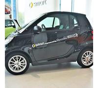 OUSIKA Adesivi per Porte Laterali Auto, per Smart Fortwo, Adesivi per la Linea di Cintura, Accessori Esterni, Decalcomanie Decorazione di Tutto Il Corpo,White