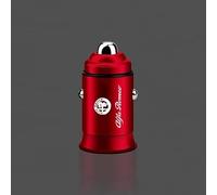 OUSIKA Caricabatteria per Auto, Caricabatterie Rapido Telefono USB Doppio Adattatore Accendisigari 3.1A Inverter, per Alfa Romeo 147 155 156 159 Mito Giulia GT Giulietta Stelvio Brera 166,Red