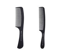 OUSIKA Comb Hair Care 2pcs Hair Styling Comb Fine Tooth Hair Comb Set, Styling Comb for Curly Straight Long Short Hair, Black 1 Hair Brush