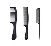 OUSIKA Comb Hair Care 3pcs Hair Styling Comb Fine Tooth Hair Comb Set, Styling Comb for Curly Straight Long Short Hair, Black 1 Hair Brush
