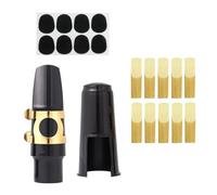 OUSIKA Il kit di accessori for strumenti for sassofono include bocchino for sassofono contralto, include tappo in plastica for bocchino for sassofono e clip for legatura in metallo Bocchini (Color :