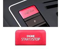 OUSIKA Interni Auto Motore Start Stop Pulsante Interruttore Copertura Decorativa, Adesivo Protettivo, Accessori Decorativi, per VW Golf 8 MK8 GTI/Rline 2020-2022,Red-Rline