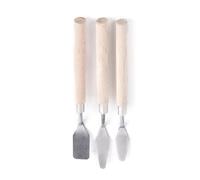 OUSIKA Kit di spatole professionali in acciaio inossidabile da 3 pezzi, set di strumenti for pittura artistica con tavolozza for pittura a olio, flessibile Colore