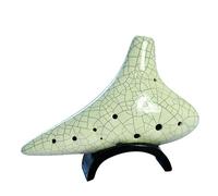 OUSIKA ocarina Ocarina a 11 fori AC Key Alto C Studente Principiante Strumento Ocarina in ceramica professionale Flauto (Color : White)