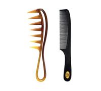 OUSIKA Pettine for la cura dei capelli Set di 2 pettini for capelli a denti fini e larghi, pettine da taglio for lo styling for spazzola for capelli ricci lunghi e lisci
