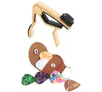 OUSIKA Plettri for chitarra elettrica 1 set di plettri for capotasto for chitarra Set di plettri for capotasto for chitarra e supporto for plettro for chitarra Banjo Ukulele Metal Guitar Chitarre