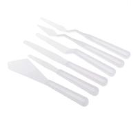 OUSIKA Set di 6 tavolozze di plastica Mista for Acquerello, guazzo, Pittura a Olio, Raschietto, spatola, Strumenti Colore