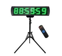 Ousmile Timer Conto alla Rovescia, Orologio da Parete Digitale 5 Pollici con Supporto, Cronometro Sportivo alla Rovescia/Aumento con Telecomando, 12/24H Timer Digitale LED per Maratona Casa Palestra
