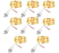 OUSMIN Luci Decorative LED USB Ricaricabili, 2m 20 LED Fairy String Lights, a Batteria per Barattoli, Matrimonio, Centrotavola & Decorazioni Natalizie