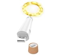 OUSMIN Luci della stringa, luci della bottiglia di vino ricaricabili USB con sughero, versione 2024 USB Fairy Light per il partito di Natale