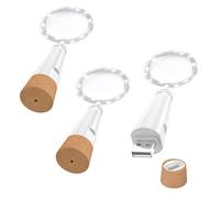 OUSMIN Luci per Bottiglie di Vino, Catena Luminosa LED con Tappo, USB Ricaricabile, Fairy Lights per Natale 2025