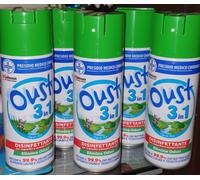 Oust 3 in 1 Spray 5 PEZZI Elimina Odori Disinfettante per Superfici e Tessuti