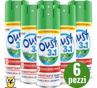 OUST SPRAY 3 IN 1 DISINFETTANTE IGIENIZZANTE ELIMINA ODORI DEO CASA 400ML X2 4 6
