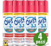 OUST SPRAY 3 IN 1 DISINFETTANTE IGIENIZZANTE ELIMINA ODORI DEO CASA 400ML X2 4 6