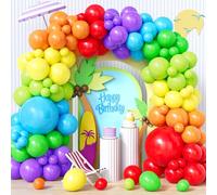 Ousuga Arco Palloncini Colore, 138Pezzi Ghirlanda Palloncino Arcobaleno Rosso Arancia Giallo Verde Blu Viola Ragazzo Ragazza Uomini Donne Compleanno Matrimonio Fidanzamento Addio al Nubilato Decora