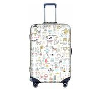 OUSXC Animal Rabbit Fox Dee Trolley Valigia Copertura protettiva è adatta per bagagli di dimensioni comprese tra 45,7 e 81,7 cm, bianco, Large