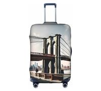 OUSXC Brooklyn Bridge S Trolley Valigia Copertura Protettiva è adatto per bagagli di dimensioni comprese tra 18 e 32 pollici, bianco, X-Large