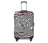 OUSXC La copertura protettiva a spirale con illusione ottica è adatta per bagagli di dimensioni comprese tra 45,7 e 81,7 cm, bianco, Large
