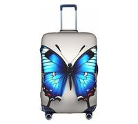 OUSXC La copertura protettiva per trolley con farfalla blu è adatta per bagagli di dimensioni comprese tra 45,7 e 81,7 cm, bianco, X-Large