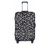 OUSXC La copertura protettiva per trolley con impronte di cuccioli è adatta per bagagli di dimensioni comprese tra 45,7 e 81,7 cm, bianco, Small