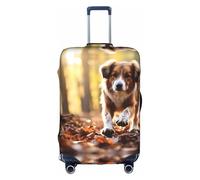 OUSXC La copertura protettiva per trolley con impronte di ossa di cane è adatta per bagagli di dimensioni comprese tra 45,7 e 81,7 cm, bianco, Small