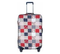 OUSXC La copertura protettiva per trolley con motivo a stelle è adatta per bagagli di dimensioni comprese tra 45,7 e 81,7 cm, bianco, Small