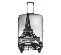 OUSXC La copertura protettiva per trolley con Torre Eiffel di Parigi nera è adatta per bagagli di dimensioni comprese tra 45,7 e 81,7 cm, bianco, Small