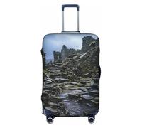 OUSXC La copertura protettiva per trolley di Halloween con notte nebbiosa è adatta per bagagli di dimensioni comprese tra 45,7 e 81,7 cm, bianco, X-Large