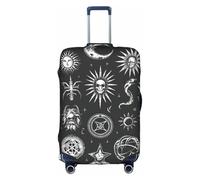 OUSXC Supernatural Symbols - Copertura protettiva per trolley e valigie, adatta per bagagli di dimensioni comprese tra 45,7 e 81,7 cm, colore: nero, bianco, X-Large