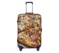 OUSXC Tasty Pizza Trolley Valigia Copertura Protettiva È Adatto Per Bagagli Dimensioni Tra 45-81 Cm, bianco, Medium