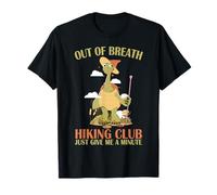 Out of Breath Hiking Club Dammi un minuto, divertente escursionista Maglietta