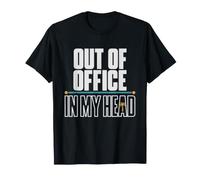 out of Office in My Head Sognatore Spiaggia Ufficio Maglietta