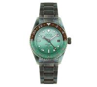 Out of Order AFTER 8 GMT DISTRESSED Automatico Acciaio Verde Data Orologio Uomo