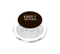Out Of Spoons Funny Spoon Theory Cronica Malattia Depressione PopSockets PopGrip per MagSafe