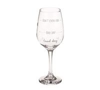 Out of the Blue 750116 - Bicchiere da vino stampato - Don't even ask - Bad day - Good day, per circa 420 ml, circa 22,5 cm, in confezione regalo in carta kraft