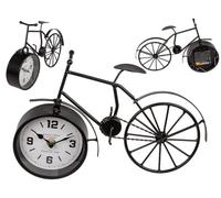 Out of the blue Bicicletta nera in metallo con orologio, ca. 31,5 x 6 x 20 cm